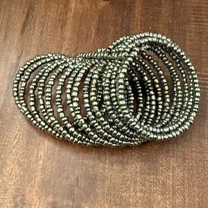 Chico's Metallic Beaded Bracelet Set